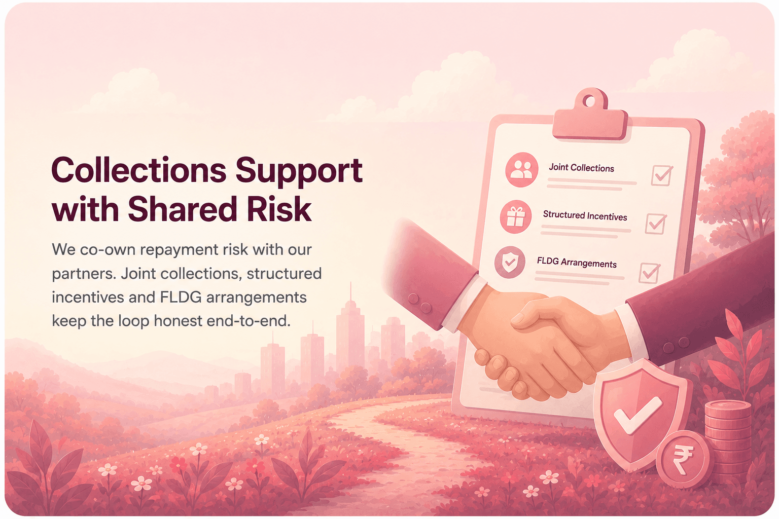 Collections Support with Shared Risk