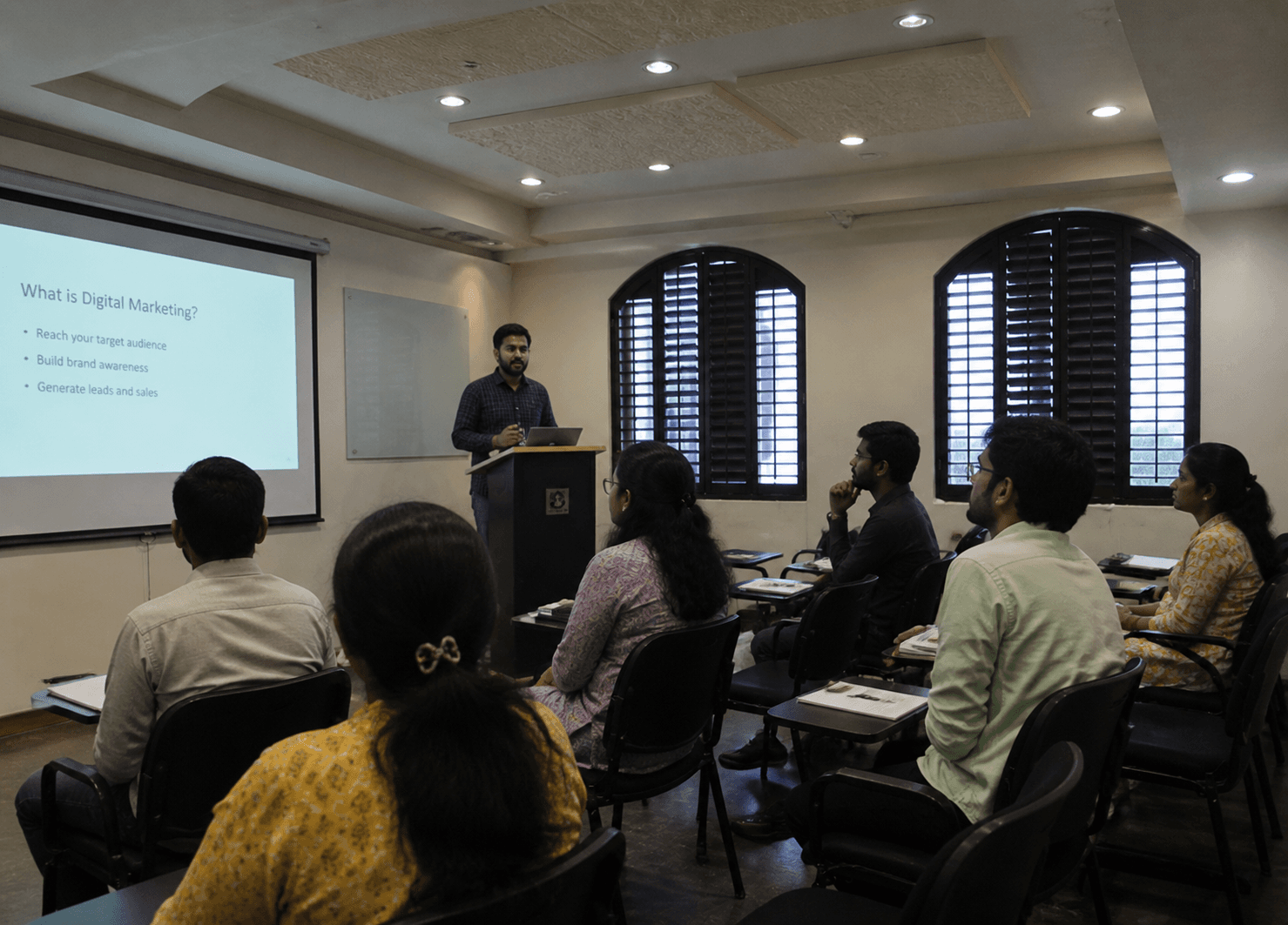 Training session in progress at an institute